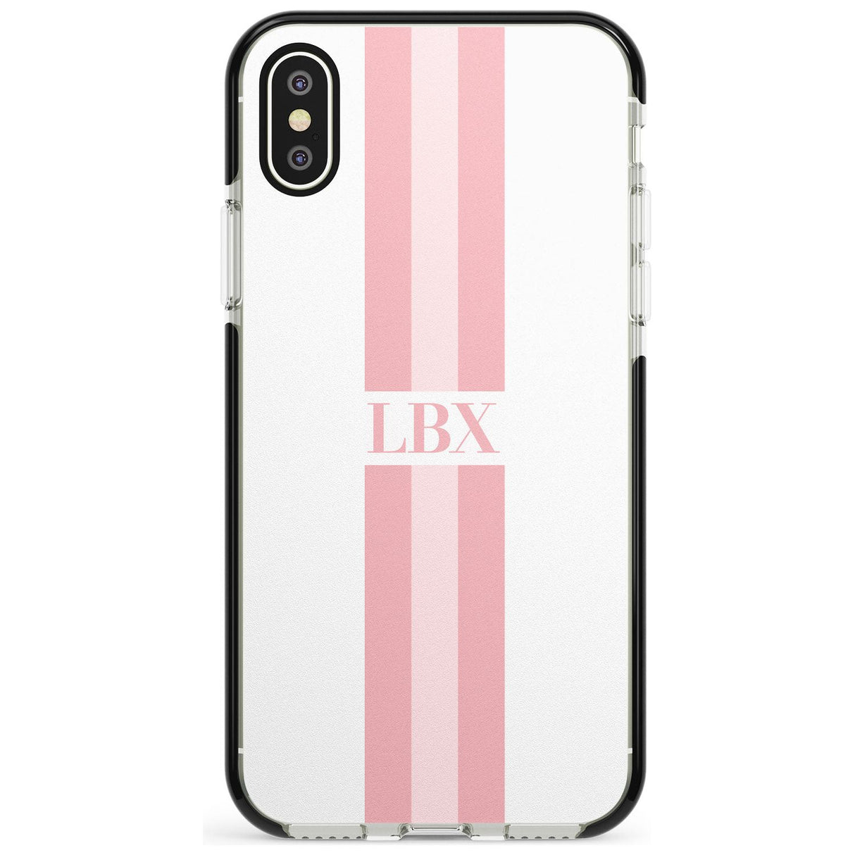 Minimal Pink Stripes iPhone Case  Black Impact Custom Phone Case - Case Warehouse