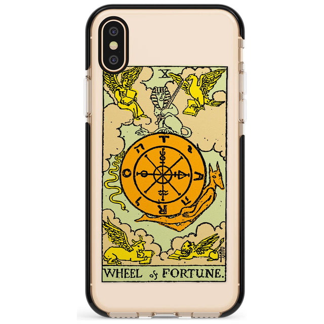 Wheel of Fortune Tarot Card - Colour Pink Fade Impact Phone Case for iPhone X XS Max XR