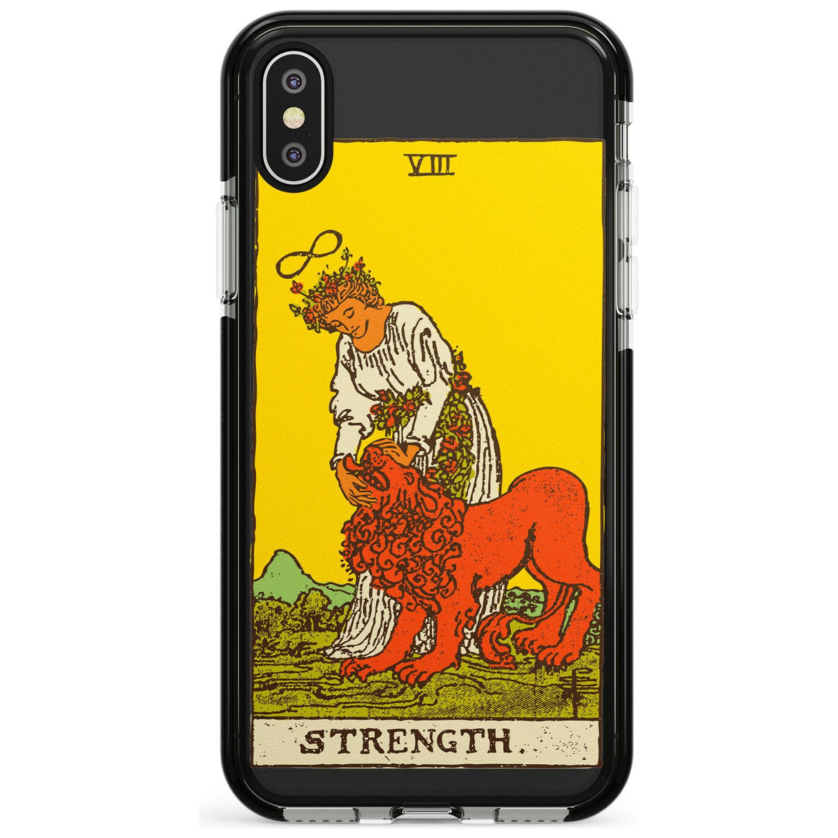 Strength Tarot Card - Colour Pink Fade Impact Phone Case for iPhone X XS Max XR