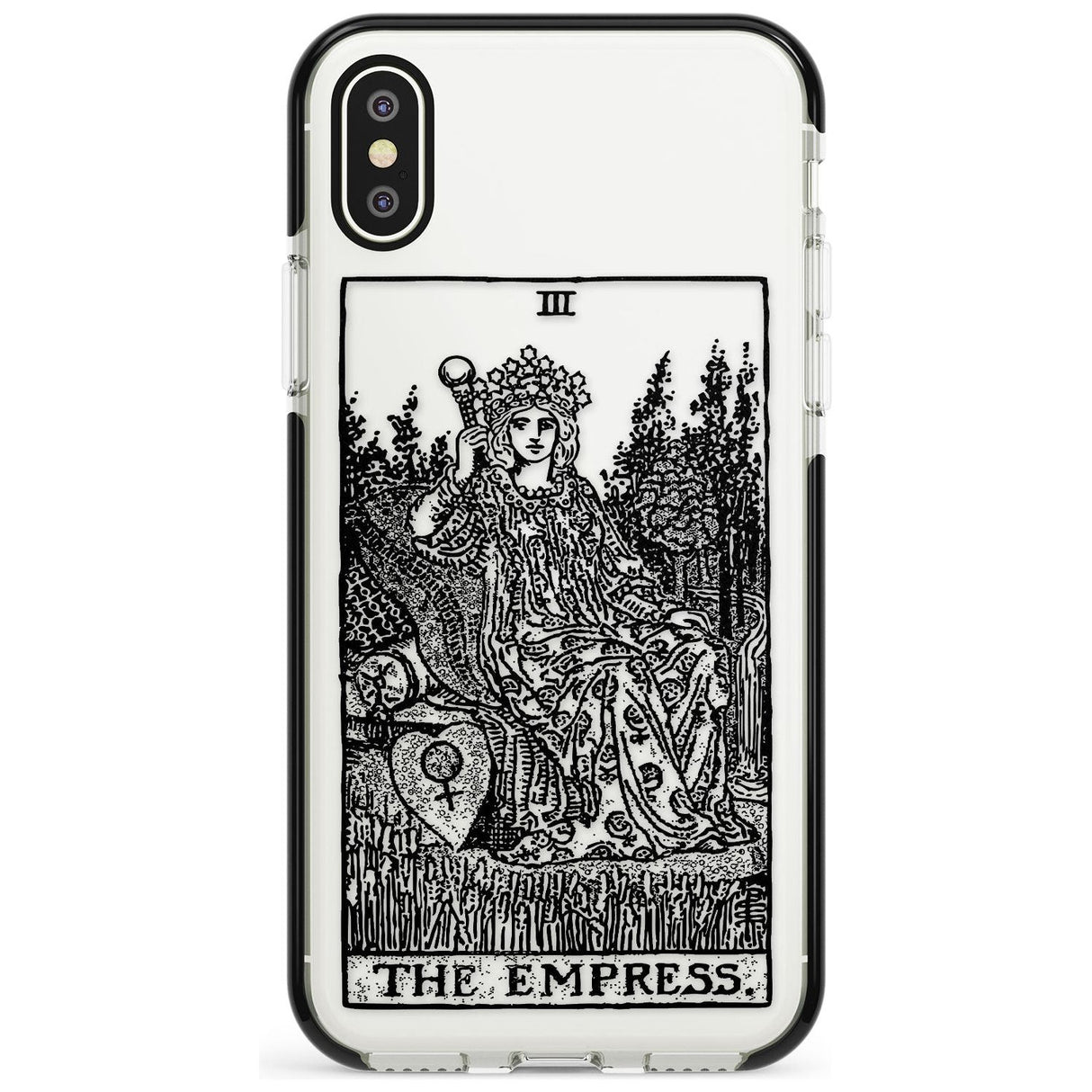 The Empress Tarot Card - Transparent Pink Fade Impact Phone Case for iPhone X XS Max XR