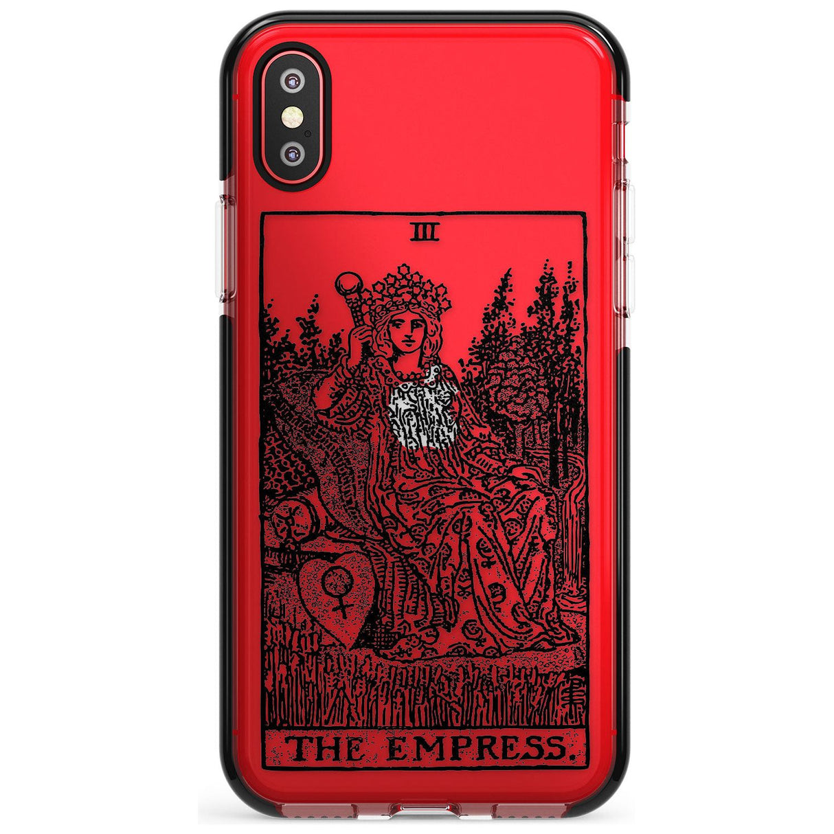 The Empress Tarot Card - Transparent Pink Fade Impact Phone Case for iPhone X XS Max XR