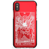 The Lovers Tarot Card - White Transparent Pink Fade Impact Phone Case for iPhone X XS Max XR