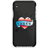 Custom Heart Tattoo Pink Fade Impact Phone Case for iPhone X XS Max XR