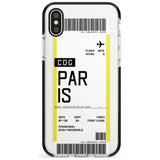 Paris Boarding Pass iPhone Case  Black Impact Custom Phone Case - Case Warehouse