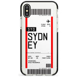 Sydney Boarding Pass iPhone Case  Black Impact Custom Phone Case - Case Warehouse