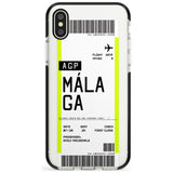 Málaga Boarding Pass iPhone Case  Black Impact Custom Phone Case - Case Warehouse