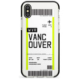 Vancouver Boarding Pass iPhone Case  Black Impact Custom Phone Case - Case Warehouse