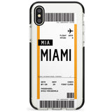 Miami Boarding Pass iPhone Case  Black Impact Custom Phone Case - Case Warehouse