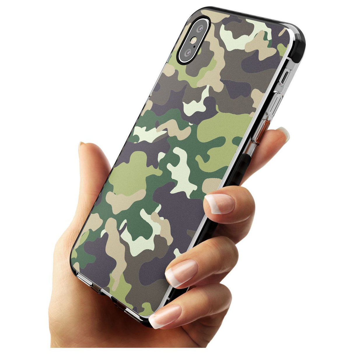 Green Camo Black Impact Phone Case for iPhone X XS Max XR