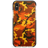 Orange Camo Black Impact Phone Case for iPhone X XS Max XR