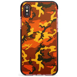 Orange Camo Black Impact Phone Case for iPhone X XS Max XR