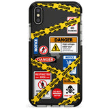 CAUTION Pink Fade Impact Phone Case for iPhone X XS Max XR