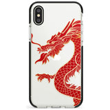 Large Black Dragon Black Impact Phone Case for iPhone X XS Max XR