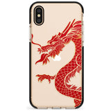 Large Black Dragon Black Impact Phone Case for iPhone X XS Max XR