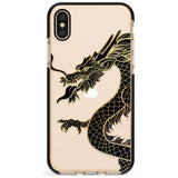 Large Red Dragon Black Impact Phone Case for iPhone X XS Max XR