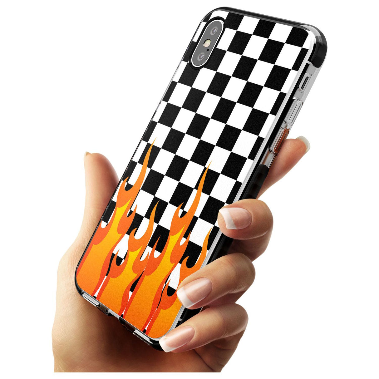 Checkered Fire iPhone Case   Phone Case - Case Warehouse