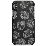 Monstera Leaves Pink Fade Impact Phone Case for iPhone X XS Max XR