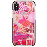 Vintage Collage: Pink Glamour Black Impact Phone Case for iPhone X XS Max XR