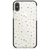 Small Confetti Print Clear iPhone Case  Black Impact Phone Case - Case Warehouse