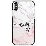 Pink Fade Marble iPhone Case  Black Impact Custom Phone Case - Case Warehouse