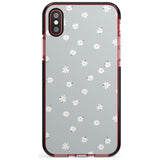 Painted Daises - Blue-Grey Cute Floral Design Pink Fade Impact Phone Case for iPhone X XS Max XR
