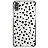 Black on Transparent Dalmatian Polka Dot Spots Black Impact Phone Case for iPhone X XS Max XR