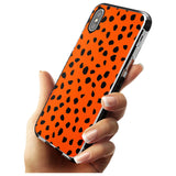 Black & Bright Red Dalmatian Polka Dot Spots Black Impact Phone Case for iPhone X XS Max XR