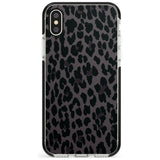 Dark Animal Print Pattern Large Leopard Black Impact Phone Case for iPhone X XS Max XR