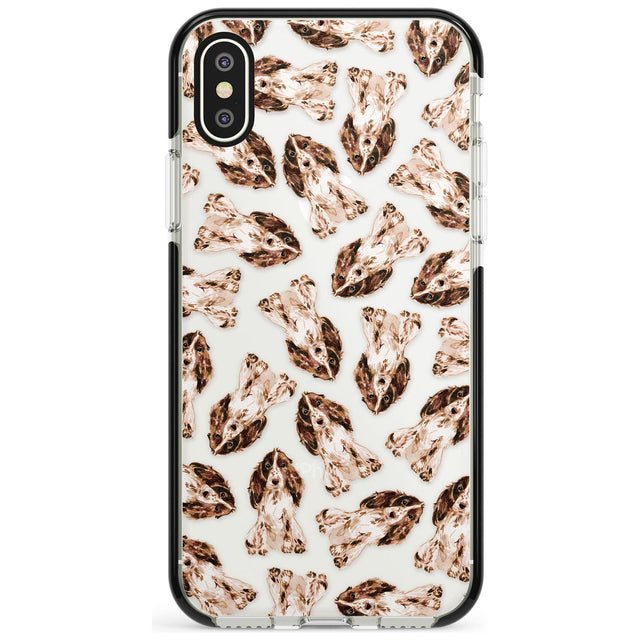 Cocker Spaniel (Brown) Watercolour Dog Pattern Phone Case iPhone X / iPhone XS / Black Impact Case,iPhone XR / Black Impact Case,iPhone XS MAX / Black Impact Case Blanc Space