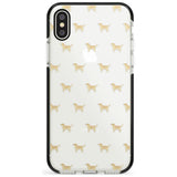 Tan Labrador Dog Pattern Clear Black Impact Phone Case for iPhone X XS Max XR