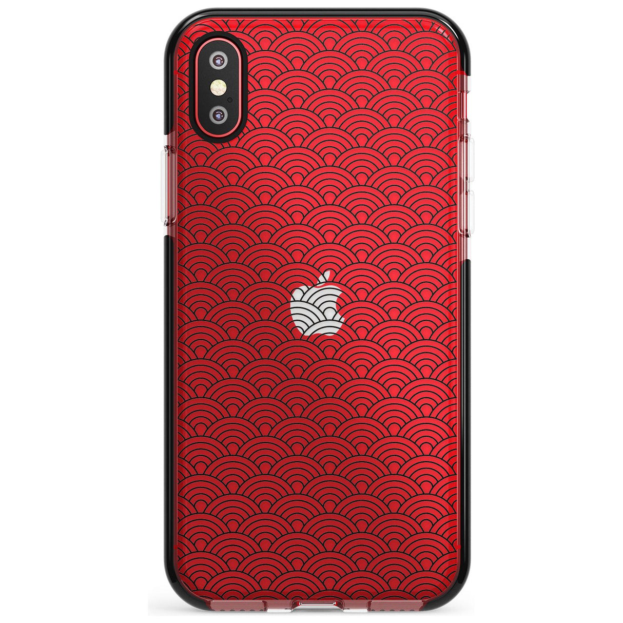 Abstract Lines: Scalloped Pattern Pink Fade Impact Phone Case for iPhone X XS Max XR