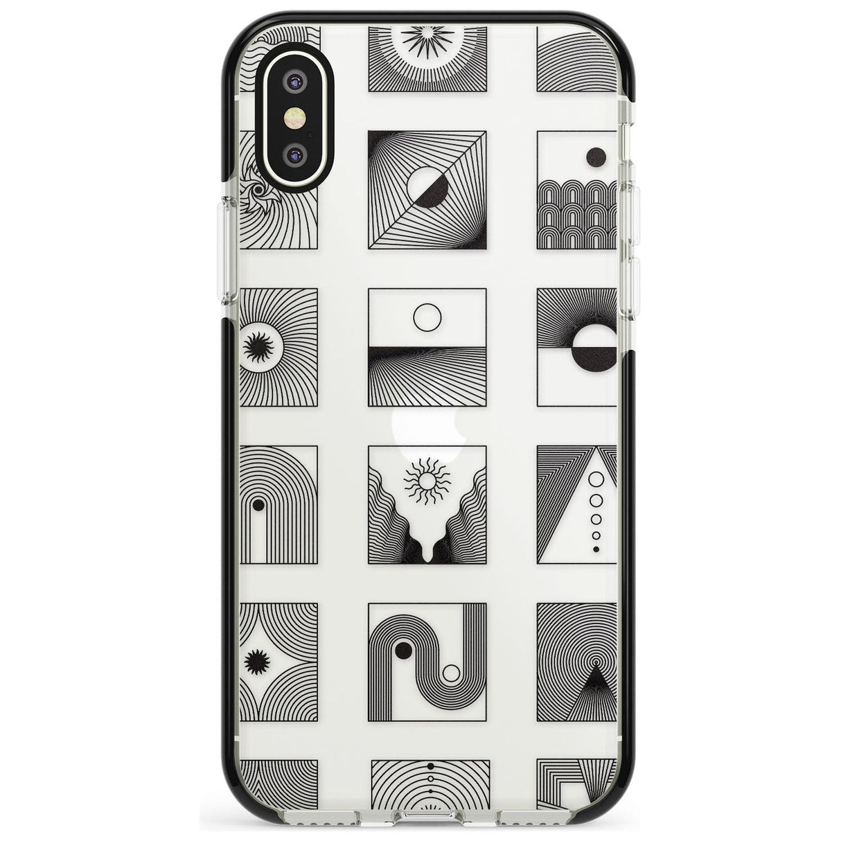 Abstract Lines: Mixed Pattern #2 Pink Fade Impact Phone Case for iPhone X XS Max XR