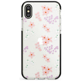 Pink & Purple Flower Mix: Clear Pink Fade Impact Phone Case for iPhone X XS Max XR