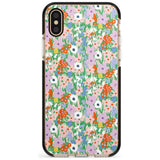 Jazzy Floral Mix: Transparent Pink Fade Impact Phone Case for iPhone X XS Max XR