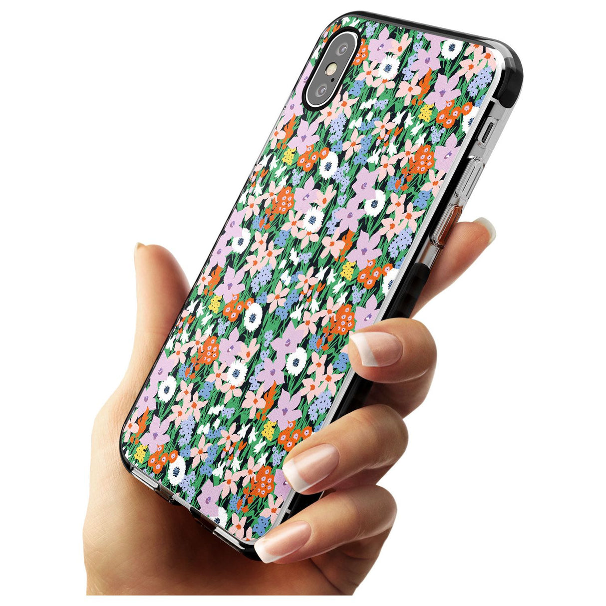 Jazzy Floral Mix: Solid Pink Fade Impact Phone Case for iPhone X XS Max XR