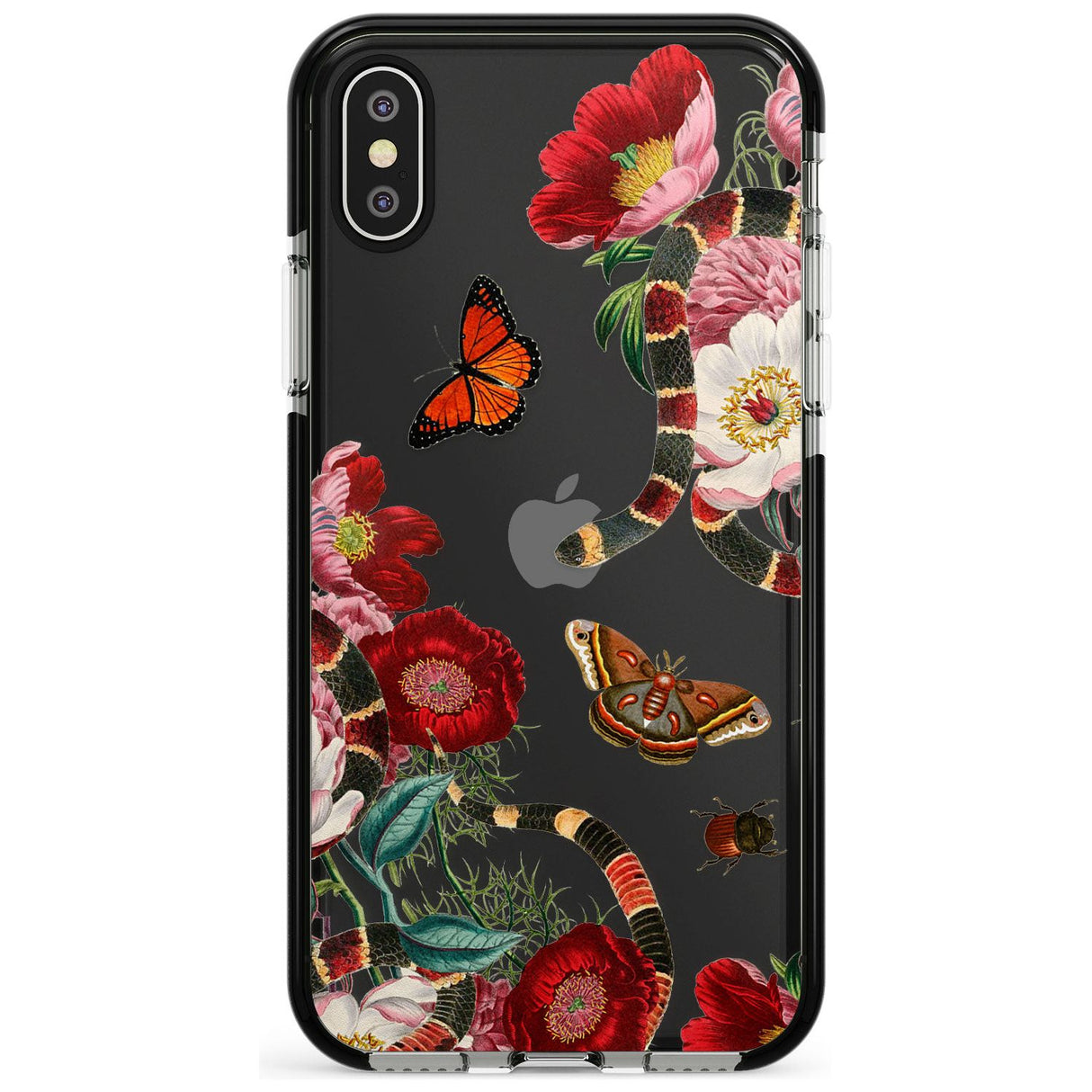 Botanical Snake  Pink Fade Impact Phone Case for iPhone X XS Max XR