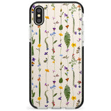 Wildflower Chain Design - Cream Black Impact Phone Case for iPhone X XS Max XR