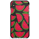 Watermelon Pattern Black Impact Phone Case for iPhone X XS Max XR