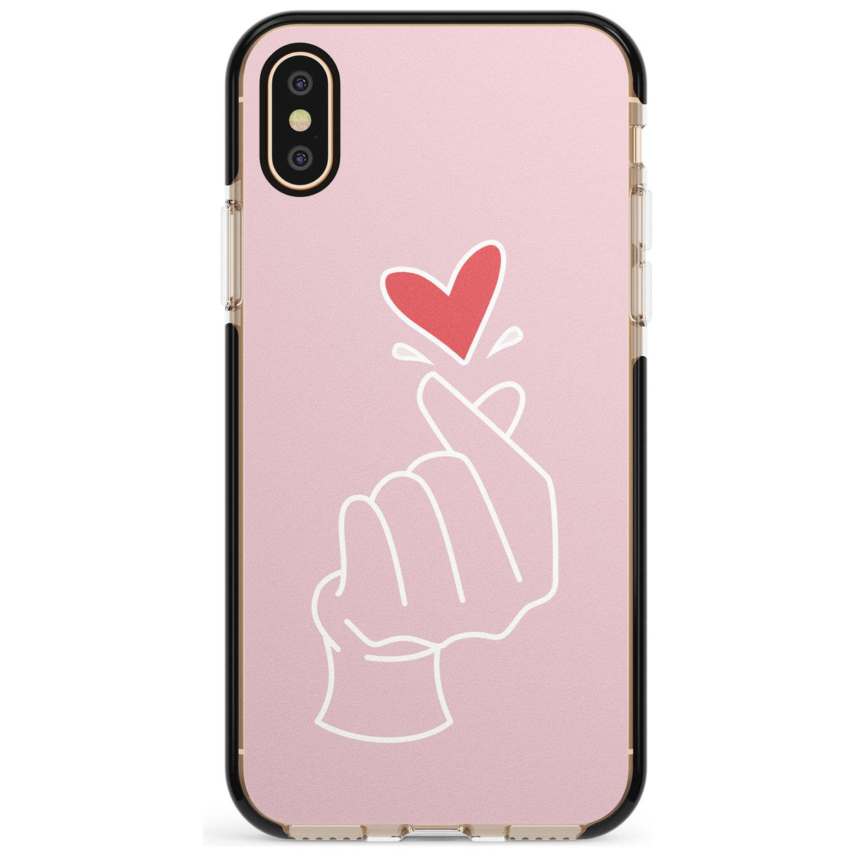 Finger Heart in Pink Pink Fade Impact Phone Case for iPhone X XS Max XR