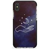 Floating Moon Above Hand Pink Fade Impact Phone Case for iPhone X XS Max XR