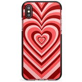 Red Heart Illusion Black Impact Phone Case for iPhone X XS Max XR