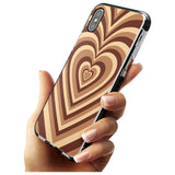 Latte Heart Illusion Black Impact Phone Case for iPhone X XS Max XR