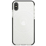 White Henna Flower Wheel Black Impact Phone Case for iPhone X XS Max XR