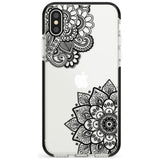 Black Henna Florals Black Impact Phone Case for iPhone X XS Max XR