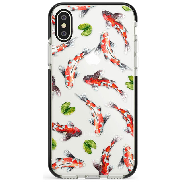 Koi Fish Japanese Watercolour iPhone Case  Black Impact Phone Case - Case Warehouse