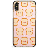 Bread Faces Kawaii Pattern Black Impact Phone Case for iPhone X XS Max XR