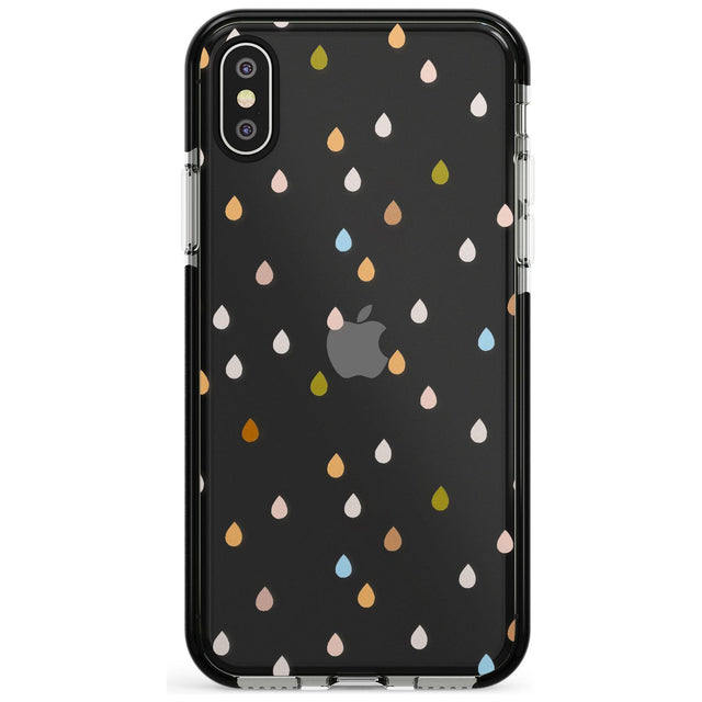 Raindrops Pink Fade Impact Phone Case for iPhone X XS Max XR