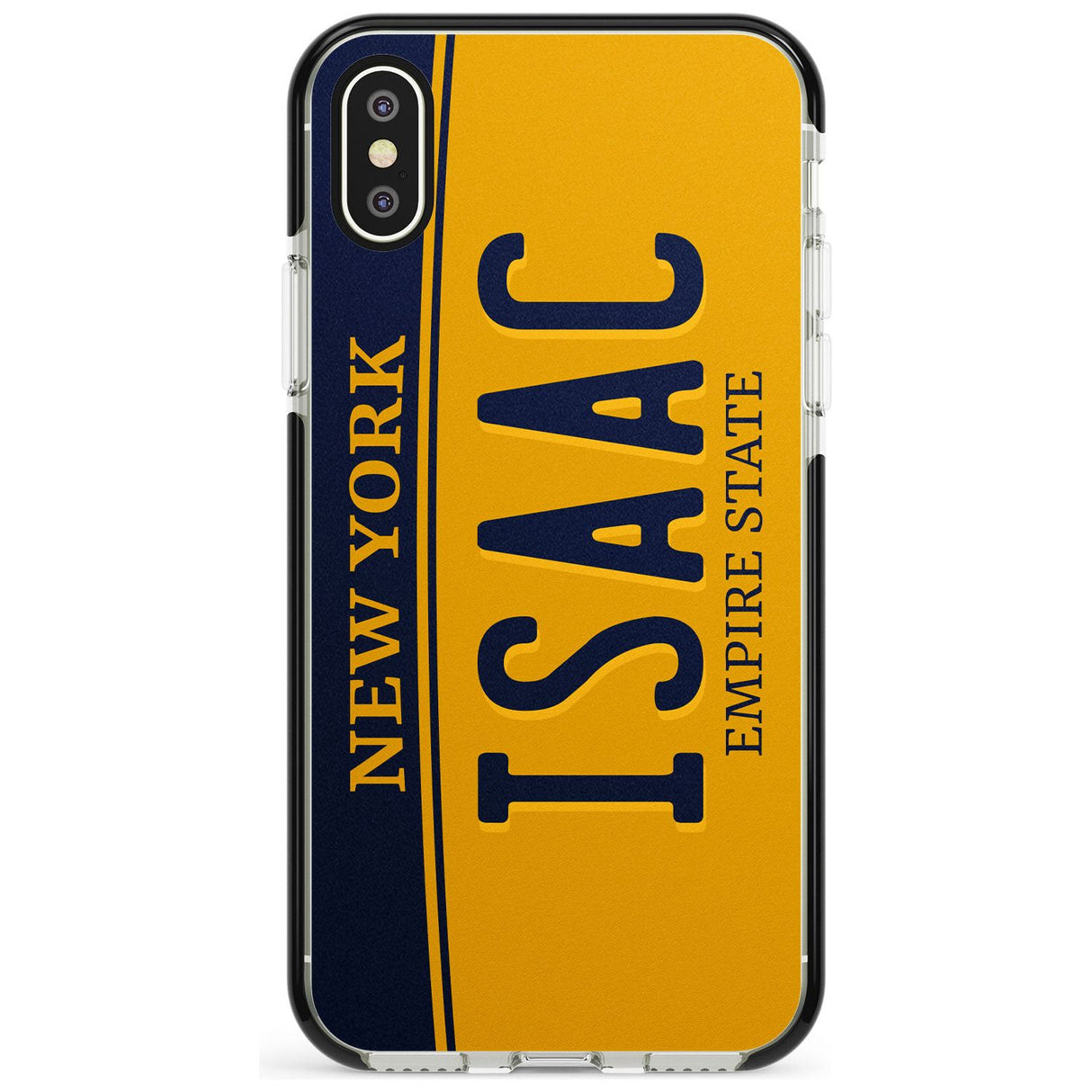 New York License Plate Pink Fade Impact Phone Case for iPhone X XS Max XR