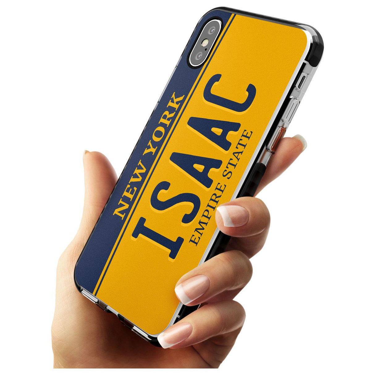 New York License Plate Pink Fade Impact Phone Case for iPhone X XS Max XR