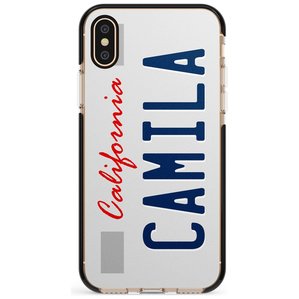 California License Plate Pink Fade Impact Phone Case for iPhone X XS Max XR